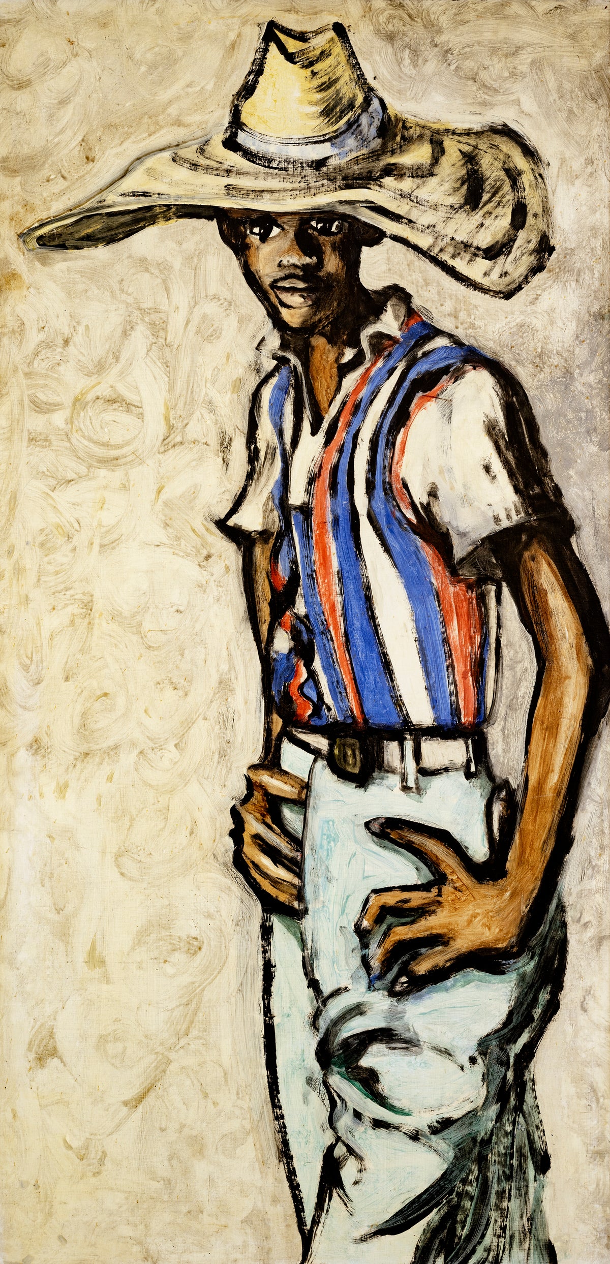 Boy in Red, White, and Blue Shirt